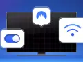 Schermo con icone: interruttore, montagna (VPN) e Wi-Fi. Scopri come eliminare la pubblicità dal cellulare con questi strumenti.