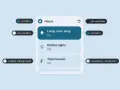 Un widget Android per la casa intelligente mostra la lampada del soggiorno accesa, le luci della cucina e il termometro spenti.