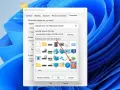 Finestra di dialogo "Cambia icona" di Windows 11, che mostra icone cartelle e altre icone di sistema.