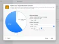 Finestra di Utilità Disco per creare partizione su un drive Kingston. Mostra un grafico a torta con due sezioni e dettagli per la nuova partizione.
