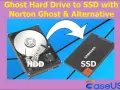 Clonare hard disk: un HDD e un SSD Samsung affiancati, con una freccia bianca che indica il passaggio da uno all'altro.