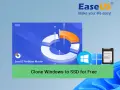 Clonare hard disk Windows 10 gratis con EaseUS Partition Master. Icone Windows e SSD.
