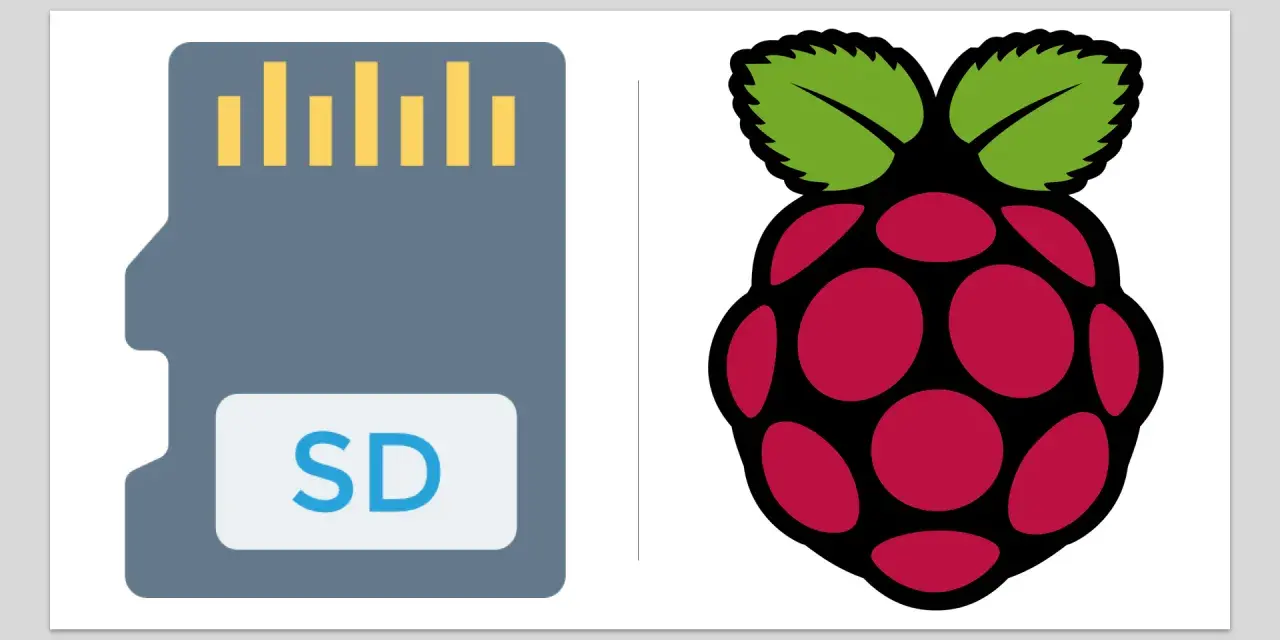 Scheda SD e logo Raspberry Pi, ideali per un raspberry backup.