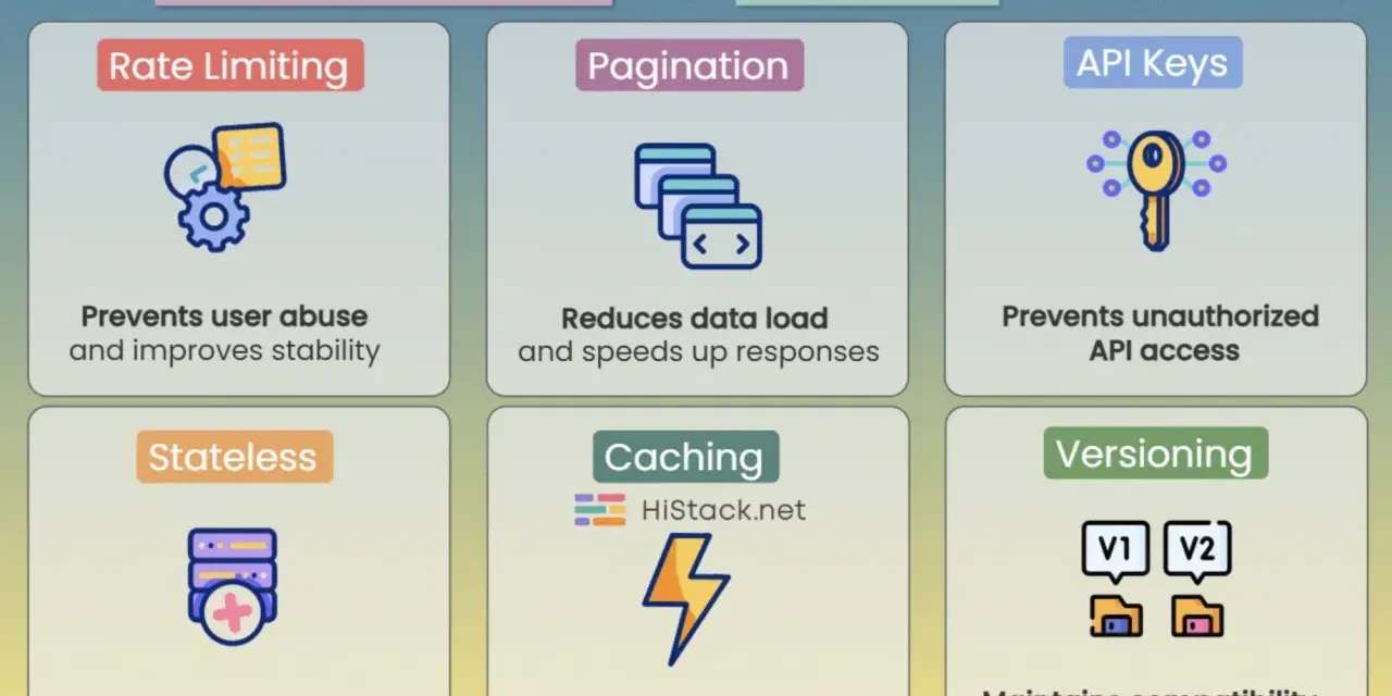 6 best practices for REST API: Rate Limiting, Pagination, API Keys, Stateless, Caching, Versioning. Migliora le tue API!