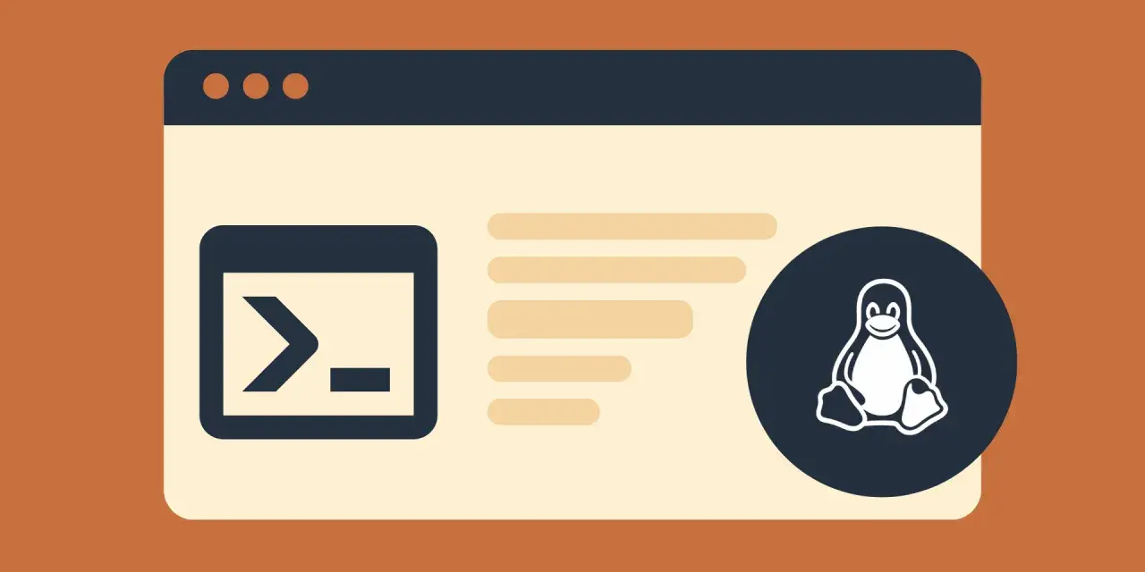 Interfaccia grafica con prompt dei comandi e logo Linux, ideale per illustrare l'uso di SQL Server con Docker su sistemi Linux.