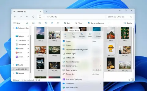 Menu contestuale su scheda SD (E:) mostra opzioni come "Copia" e "Proprietà", utili per capire come formattare una scheda SD.