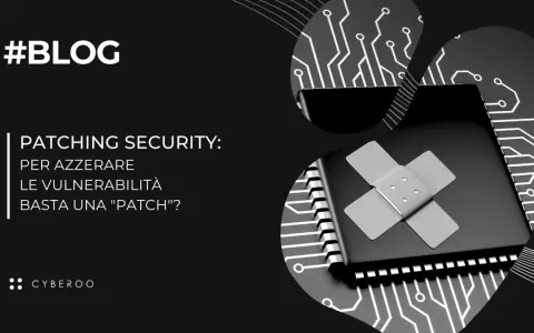 Un chip con una "patch" applicata, simbolo di come una patch possa risolvere vulnerabilità di sicurezza.