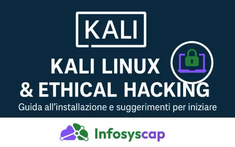 Guida Kali Linux: installazione e suggerimenti per l'ethical hacking. Icona di un laptop con lucchetto.