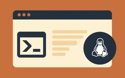 Interfaccia grafica con prompt dei comandi e logo Linux, ideale per illustrare l'uso di SQL Server con Docker su sistemi Linux.
