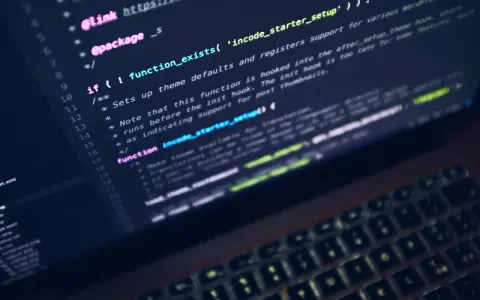 Codice Python su schermo, con commenti che suggeriscono l'uso di intelligenza artificiale per la gestione di temi WordPress.