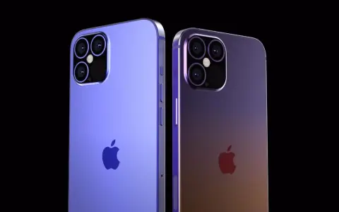 Due iPhone 12 color lavanda e viola, con il logo Apple. Aggiornamenti iPhone 12 fino a quando non saranno disponibili nuovi modelli.