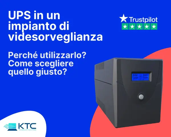 Un UPS, un device essenziale per la videosorveglianza, garantisce continuità operativa.