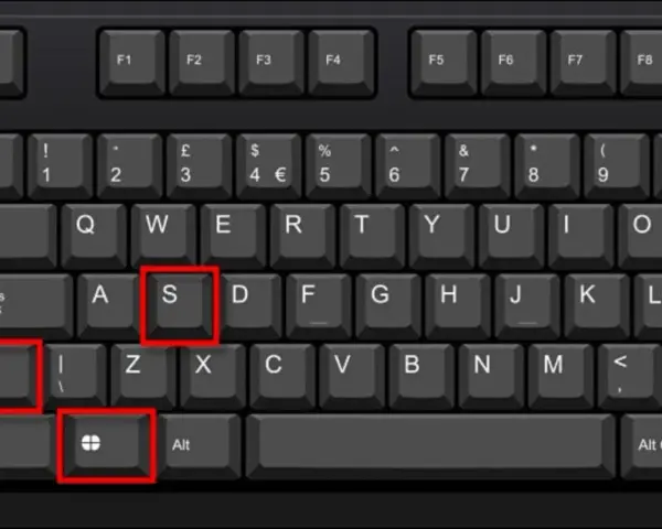 Tasti evidenziati: freccia su, S, tasto Windows. Utili per scorciatoie, come il tasto stamp.