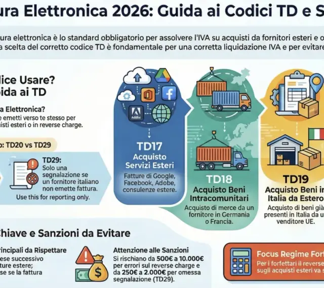 Guida all'autofattura elettronica 2026: codici TD per acquisti esteri, beni intracomunitari e reverse charge interno. Evita sanzioni!