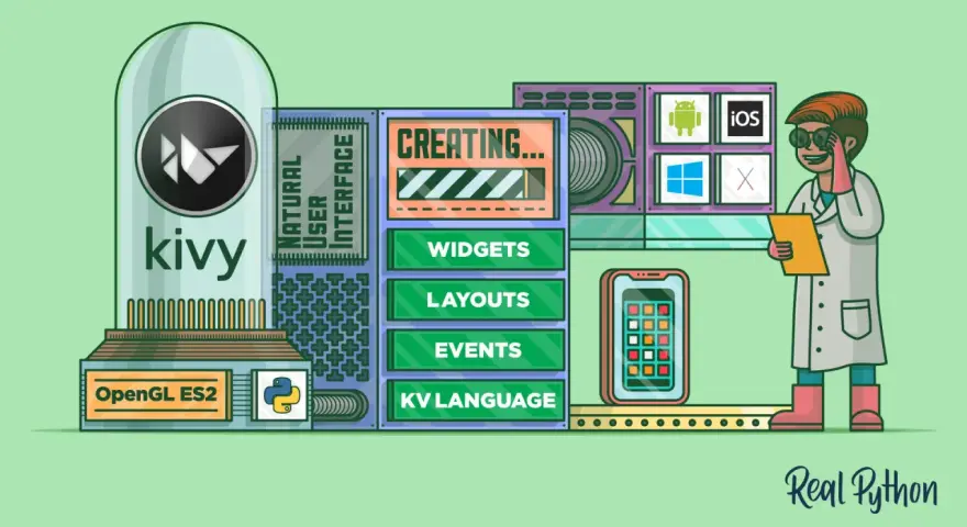 Creazione di app per Android e iOS con Python e Kivy. Interfaccia utente naturale, widget, layout, eventi e linguaggio KV.