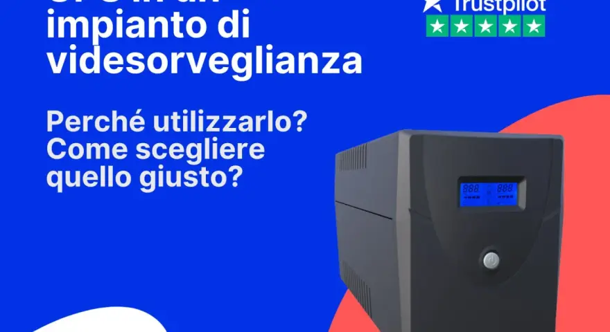 Un UPS, un device essenziale per la videosorveglianza, garantisce continuità operativa.