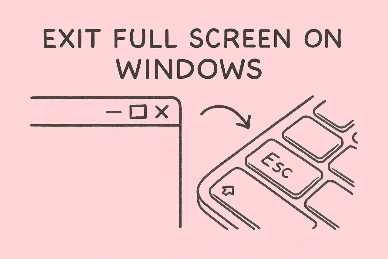 Per uscire da schermo intero su Windows, premi il tasto ESC.